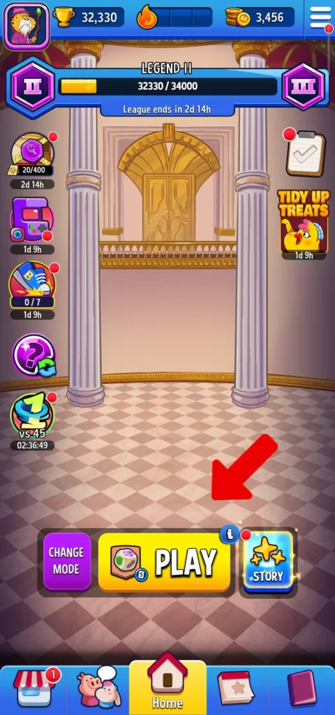 Match Masters home screen