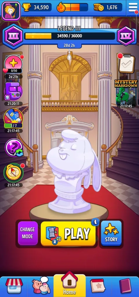 Match Masters home screen