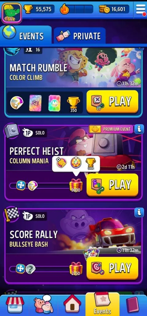 Super Spin in event rewards