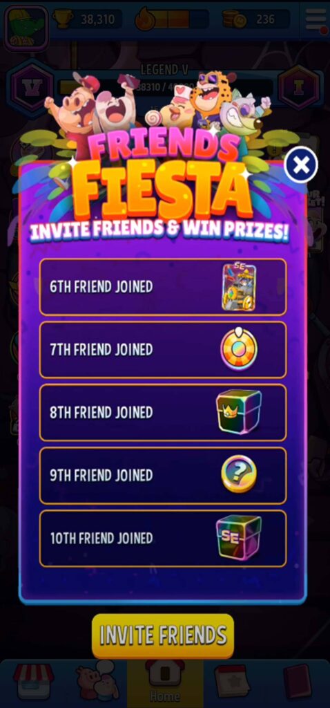 Earn free Super Spin in friends fiesta event