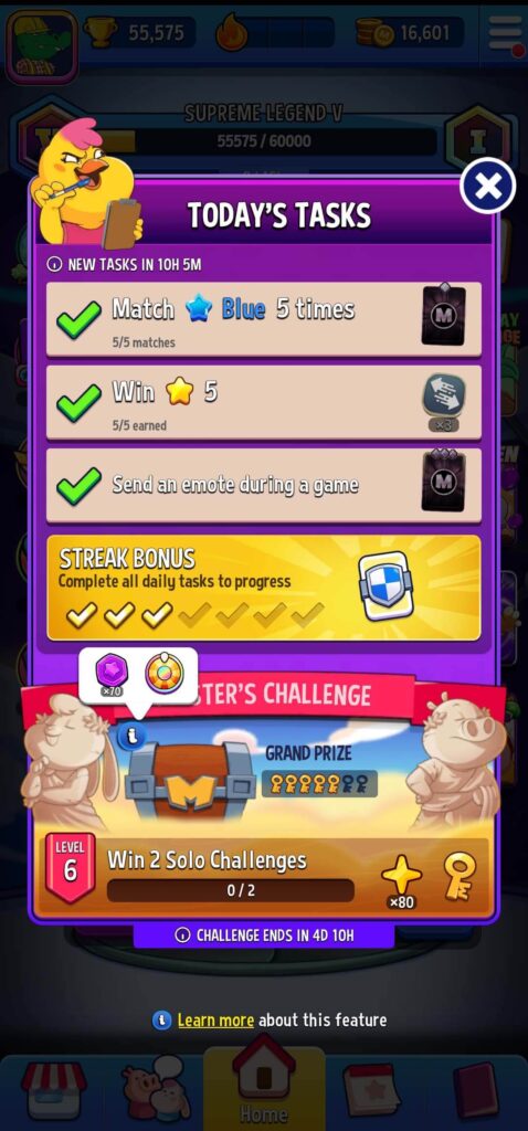 Earn free Super Spin in masters challenge