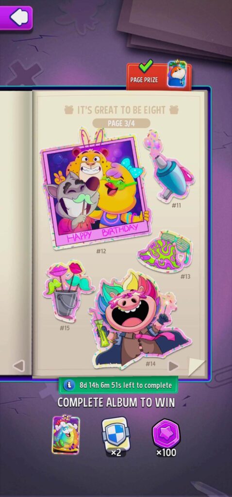 Match Masters event stickers and albums