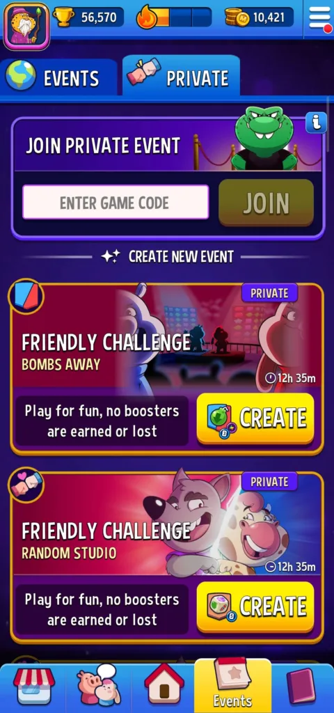 join a private challenge