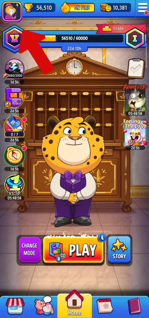 Match Masters home screen