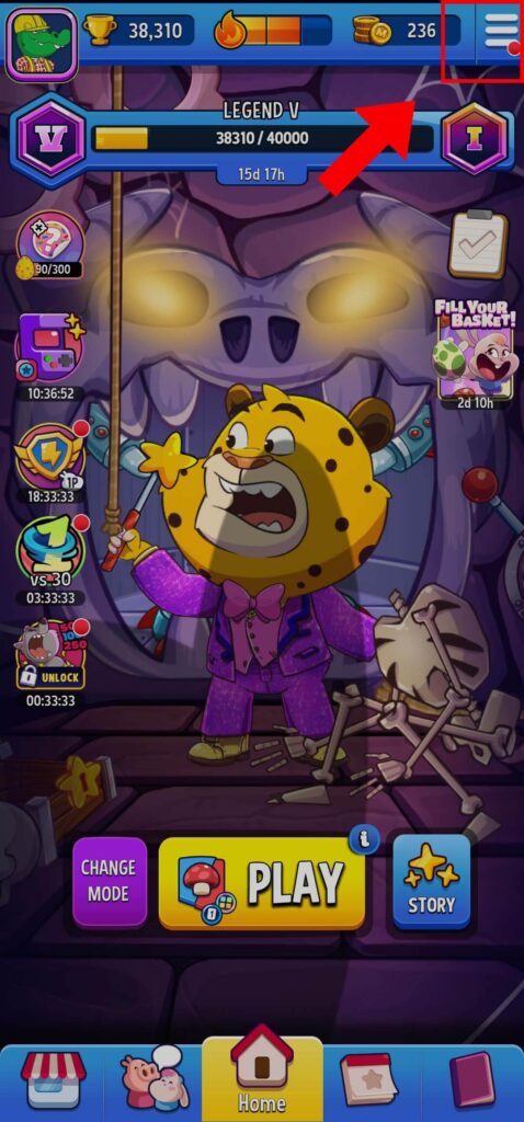 Match Masters Menu Button