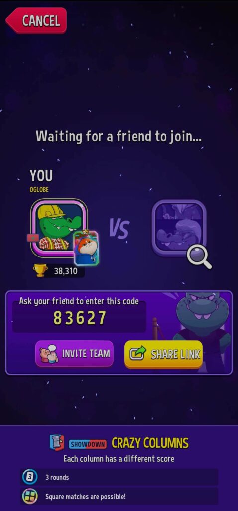 Match Masters private match sharing options
