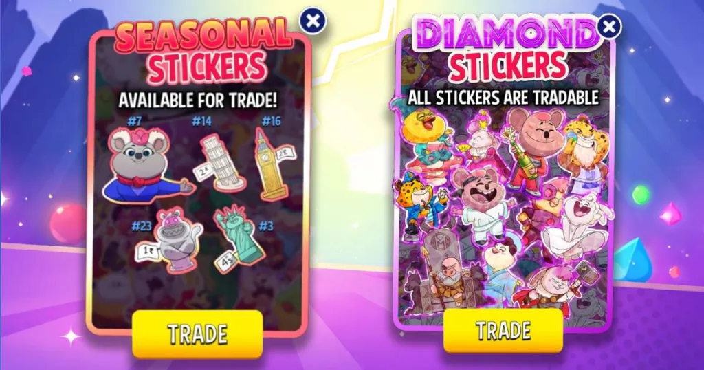 Match Masters sticker trading