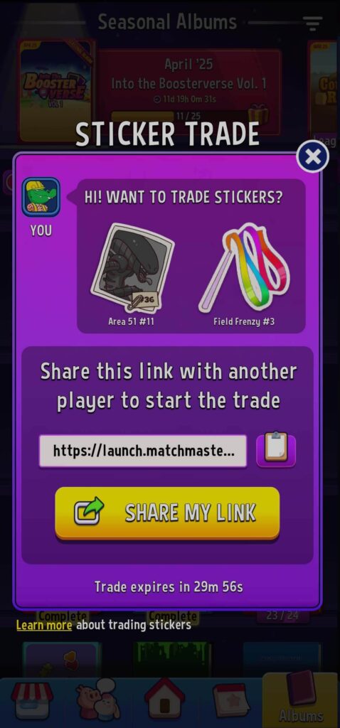 Share your trading link and wait for approval