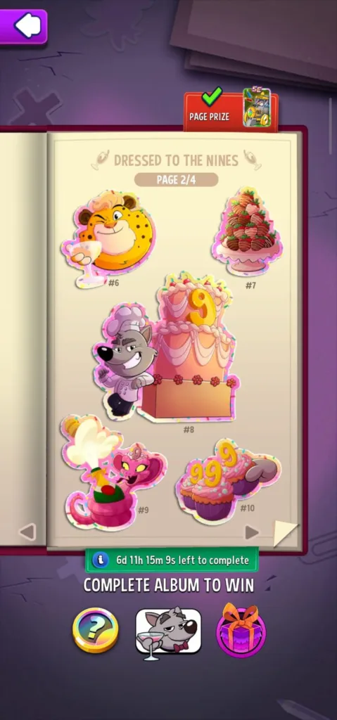 Sticker Token on album rewards