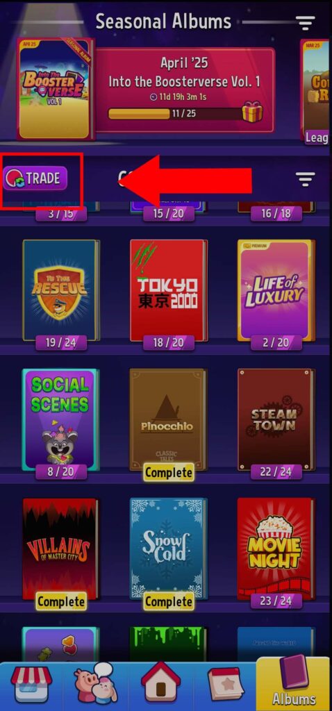Tap trade button