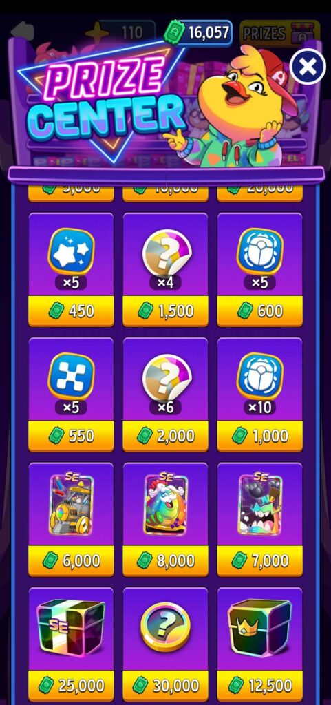 Match Masters arcade prize center