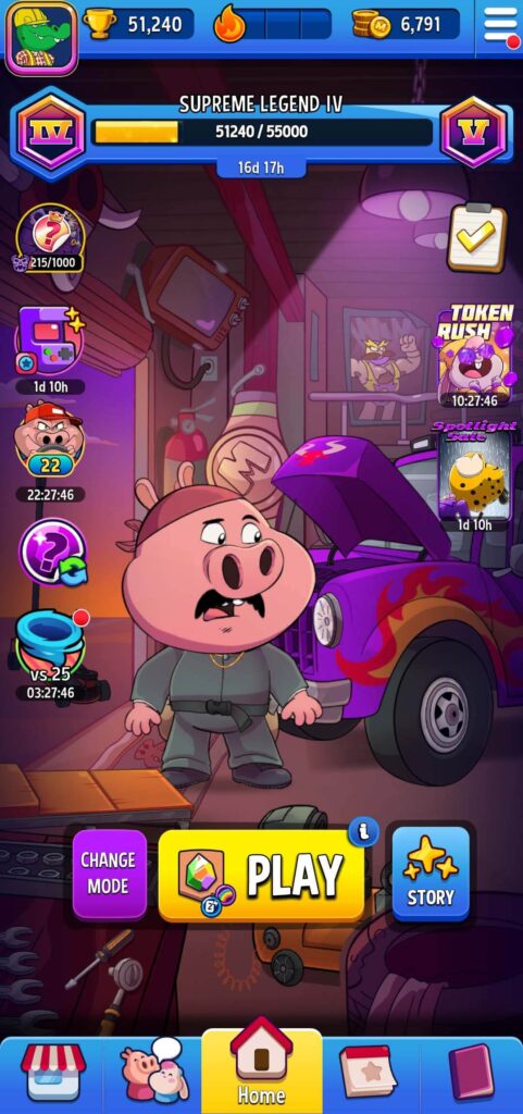 Match Masters home screen story