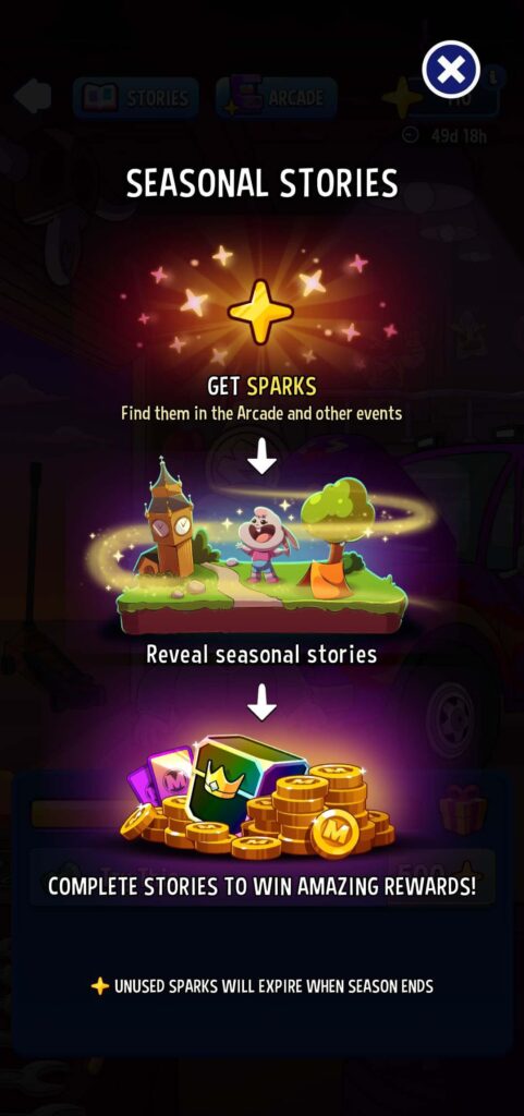 Match Masters how to unlock story steps using sparks