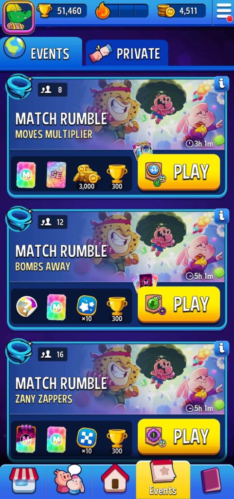Match Rumble games with few players
