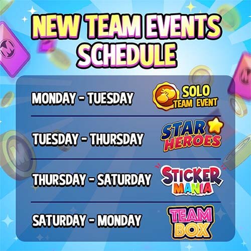 Match Masters Team Event Schedule