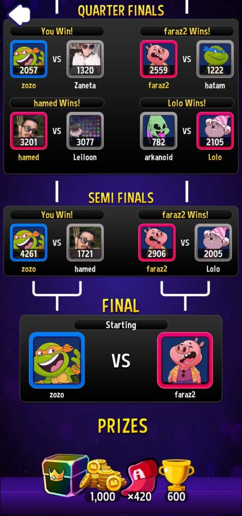 Match Masters tournaments competition