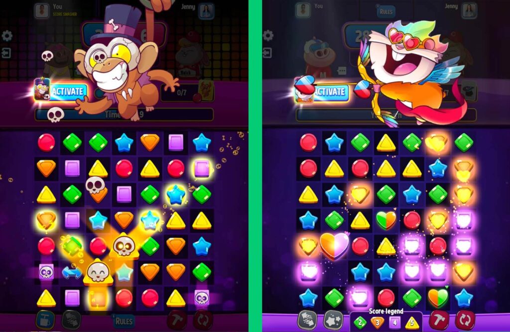 Monkey JooJoo and Valentine Vinnie animations