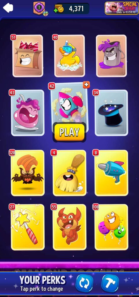 Select a basic booster in Match Masters