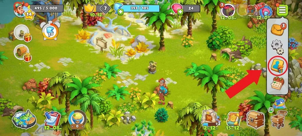 Family Island Friend and gift icon in the menu