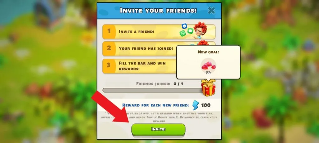 Invite Button