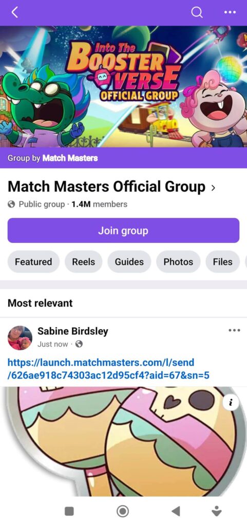 Match Masters Facebook group