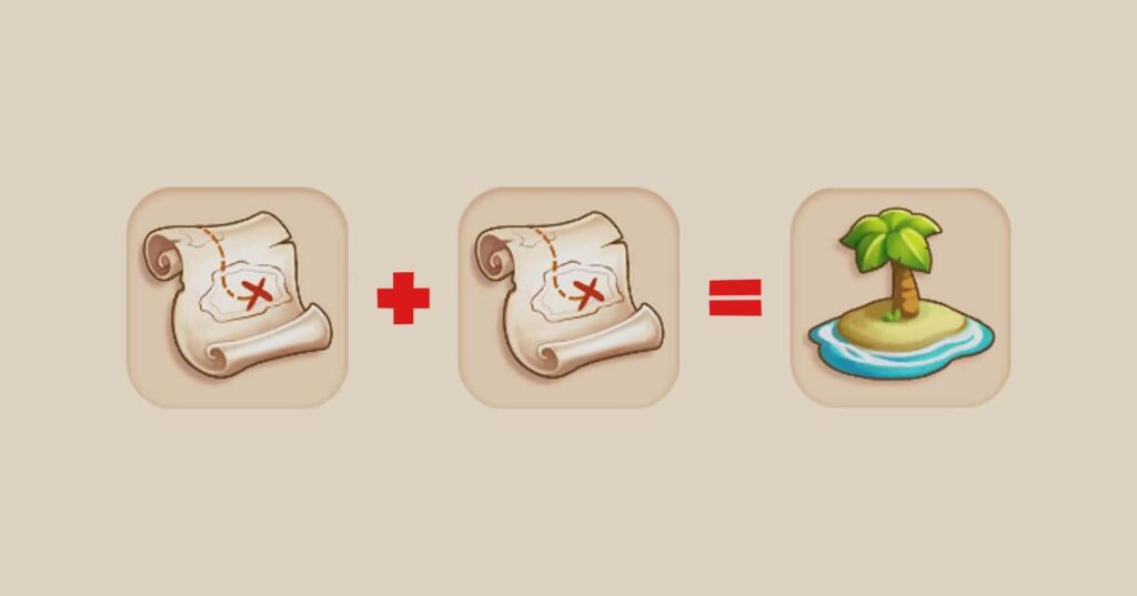 Travel Town: merge treasure maps to get mysterious island