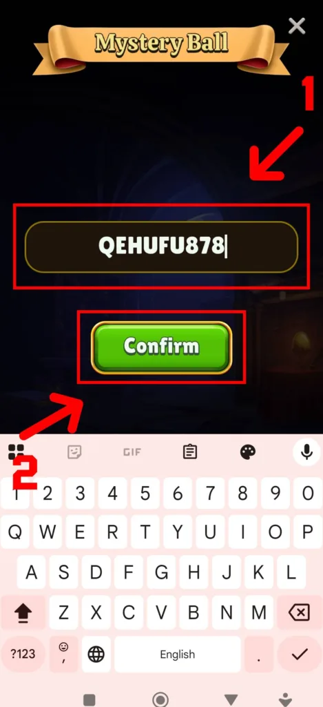 Sorcery School magic code box pop up