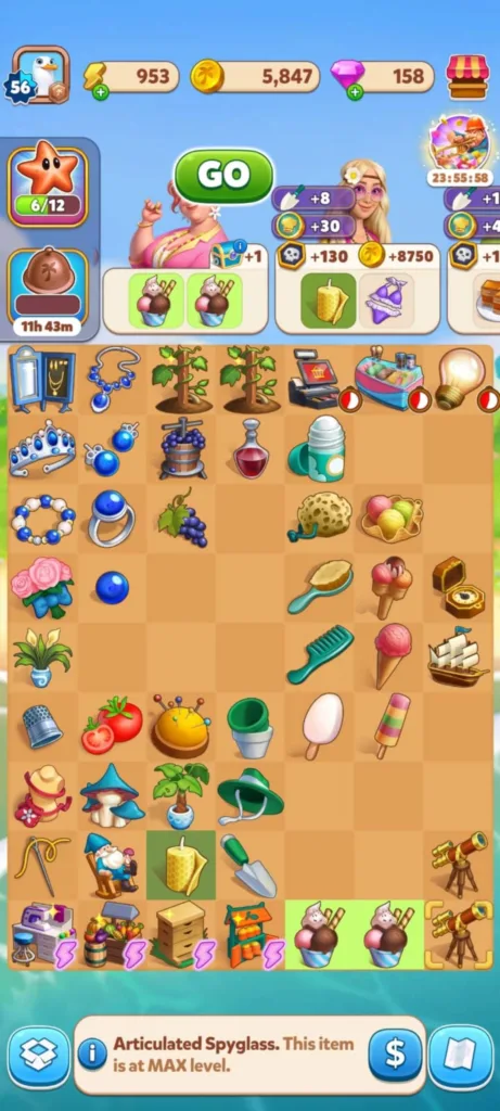 Travel Town four max items in the board but one auto order appeared instead of two