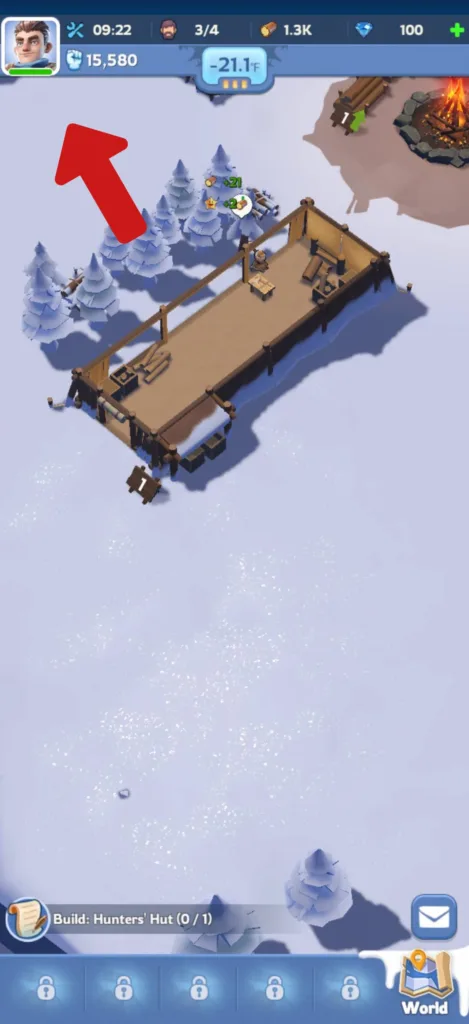 How to redeem whiteout survival gift codes step one: tap on the avatar.