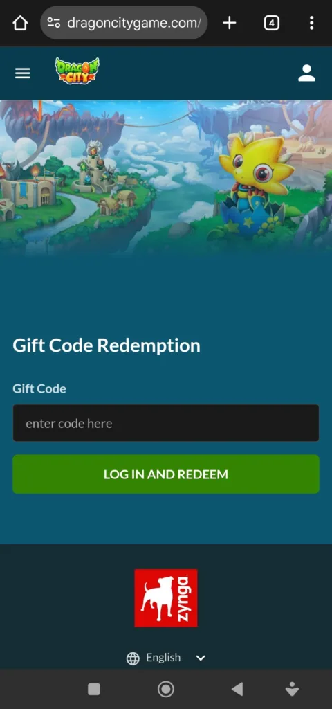 Redeem codes in Dragon City step2: Visit the official website of the game.