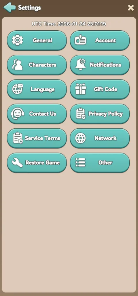 Redeem Kingshot codes step3: open the settings.
