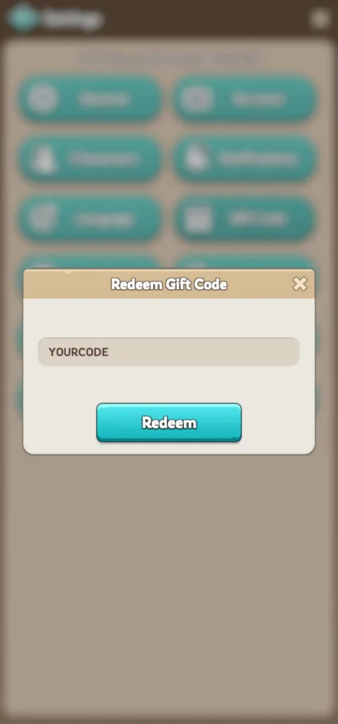 Redeem Kingshot codes step4: redeem the code.