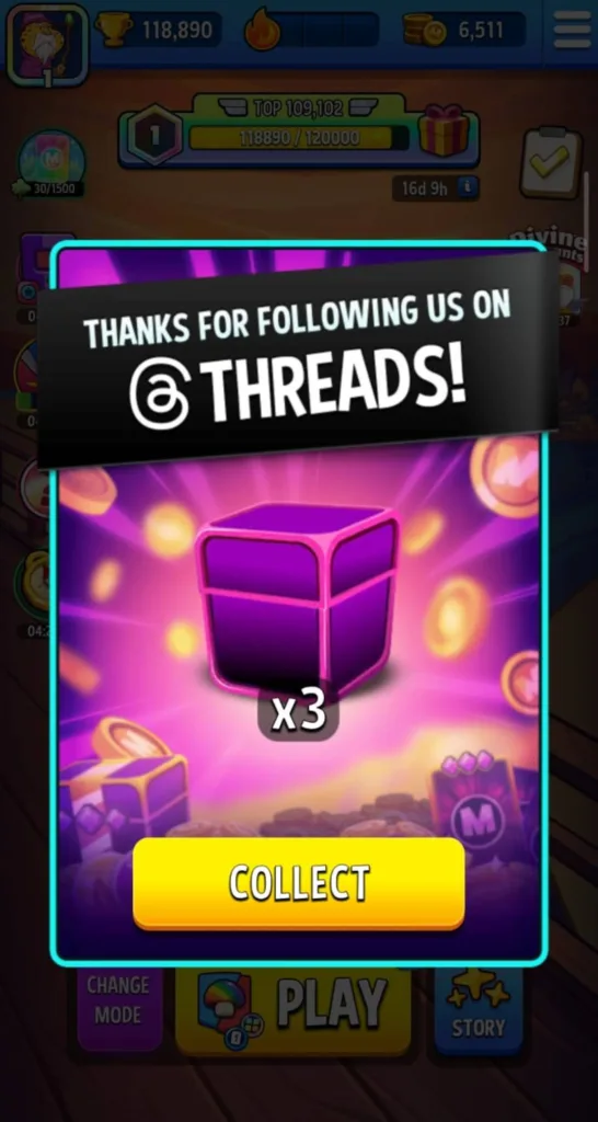 Claiming the rewards in Match Masters