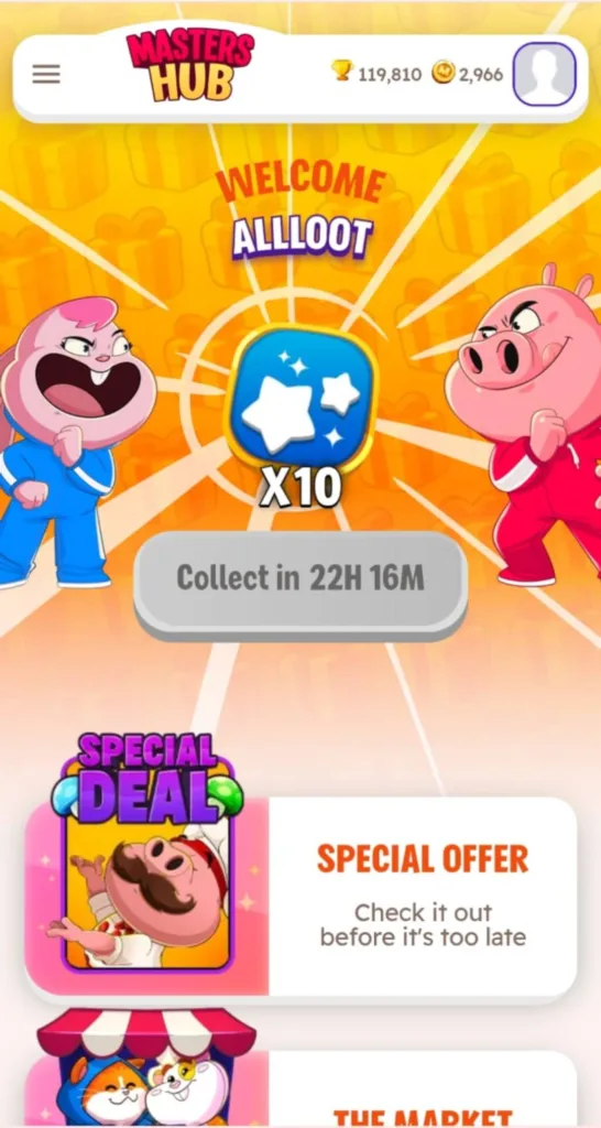 Match Masters hub website