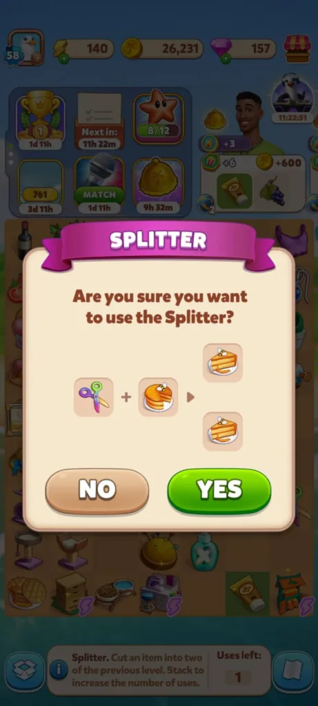 Confirming the Splitter use in Travel Town