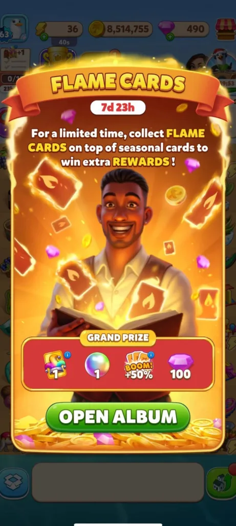 Joker Card in Flame sets prizes