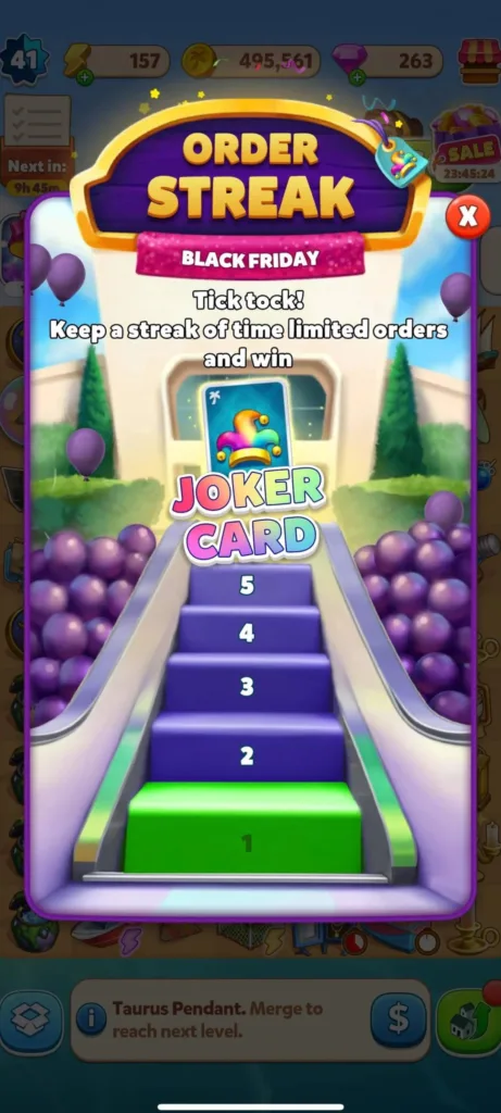 Travel Town Tick Tock orders offering a Joker card as a reward